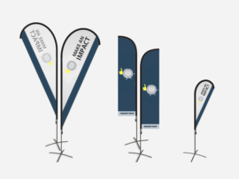 Feather & Teardrop Flags: (Double Sided) Small, Medium, Large & XL