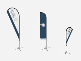 Feather & Teardrop Flags: (Single Sided) Small, Medium, Large & XL